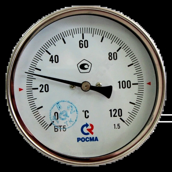 Термометр биметалл БТ-41.211 120С Дк80 L=64 G1/2" осев Росма 00000002464