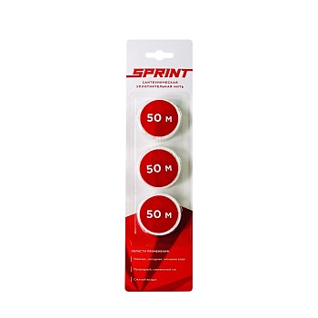 Нить уплотнит набор катушек 3х50м вода, газ в блистере SPRINT 04063