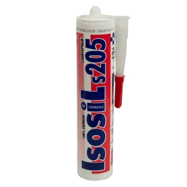 Герметик силикон санитарный 280мл бесцветный S205 Isosil