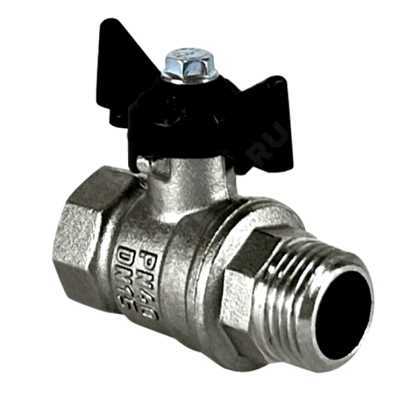 Кран шар лат 11Б27фт1М нк Ду15 Ру40 м/р баб VALFEX VF.218.NB1.012.DP