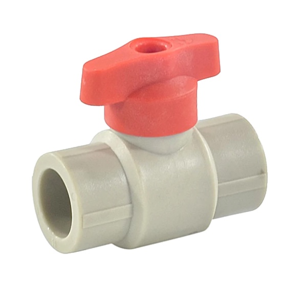 Кран шаровой PP-R сер Дн20 полупр красн ручка VALFEX 20255020RГ