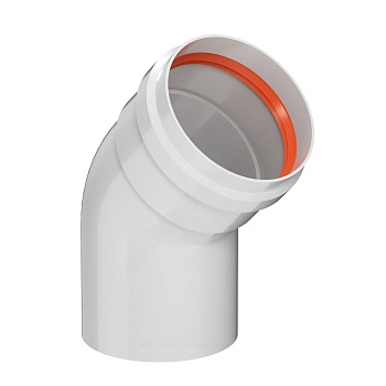 Отвод 80мм 45гр KRATS PK80-45