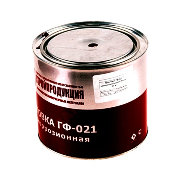 Грунтовка ГФ-021 2,5кг банка сер ГОСТ 25129-2020