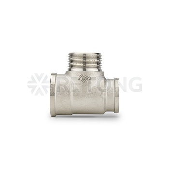 Тройник Varmega ВР-НР-ВР переходной 3/4" x 3/4" x 1/2", никелированный