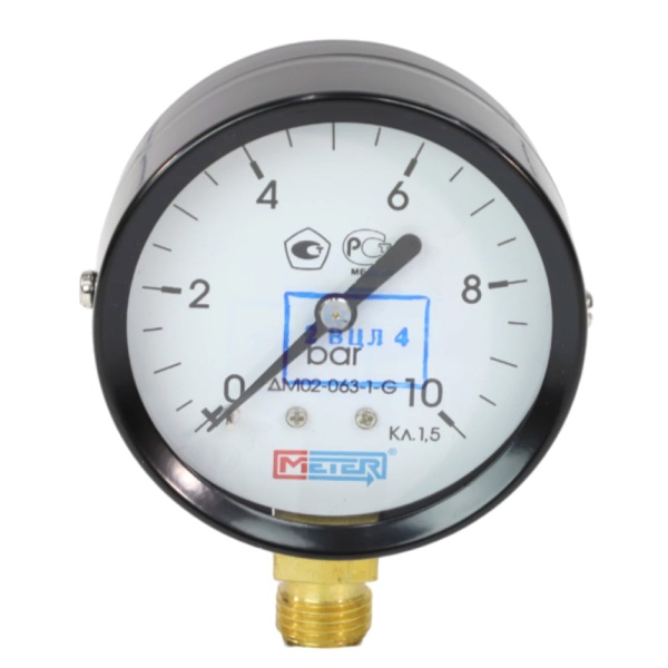 Манометр рад ДМ02-63-1 0-2,5МПа(0-25кгс)Дк63 G1/4" ст Метер