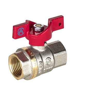 Кран шар лат 1002 Euro нк Ду25 Ру25 м/м полн баб Aquasfera 1002-03