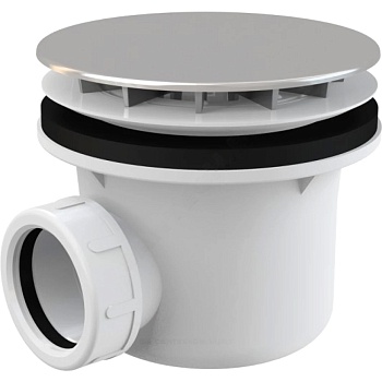 Сифон д/поддона h=84мм 1 1/2"x90/40 хром Alca A49CR