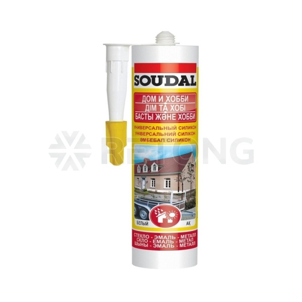 Герметик силикон универсальный 280мл картридж черный ДОМ И ХОББИ Soudal 109840
