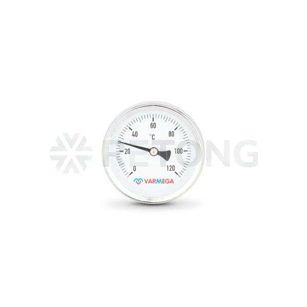 Термометр биметаллический с погружной гильзой Varmega VMMT03-805004, диаметр 80 мм, длина гильзы 50