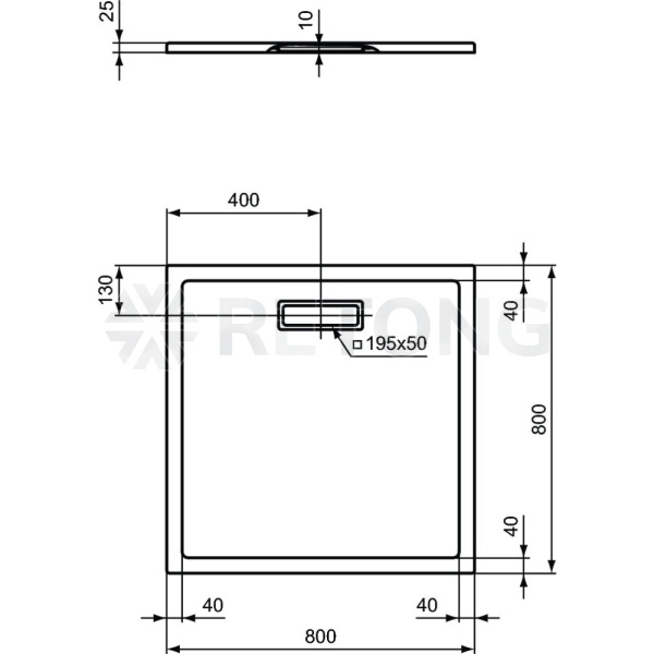 Поддон акр ULTRAFLAT 80х80 квадр Ideal Standard T446601