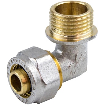 Угольник МП обж лат Дн26х3/4"х90гр НР Aquasfera 7006-05 .