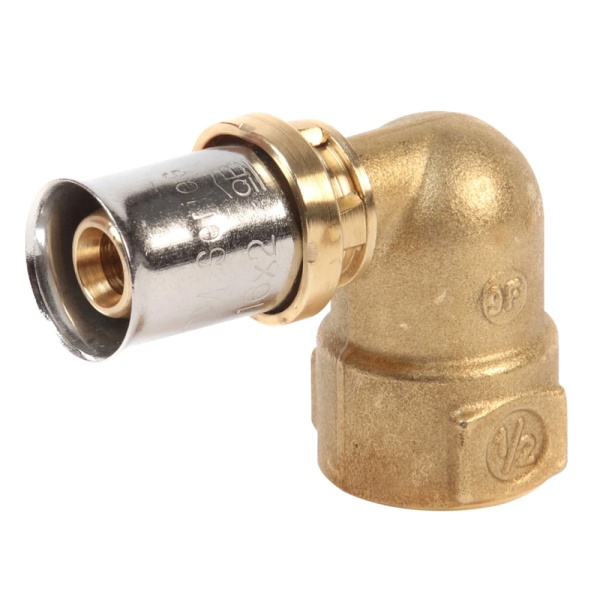 Угольник МП/PE-X пресс лат Дн16х3/4"х90гр ВР Giacomini RM129Y043
