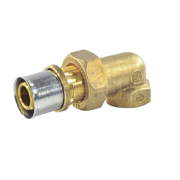 Угольник МП/PE-X пресс лат Дн26х3/4"х90гр ВР разъем Giacomini RM19Y049