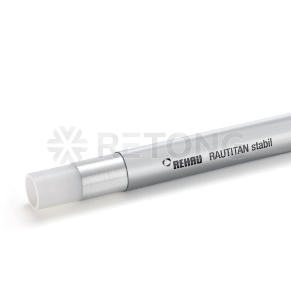 Труба PE-Xa/AI/PE stabil сер Дн25х3,7 Ру10 Т95C 50м RAUTITAN Rehau 11301411050