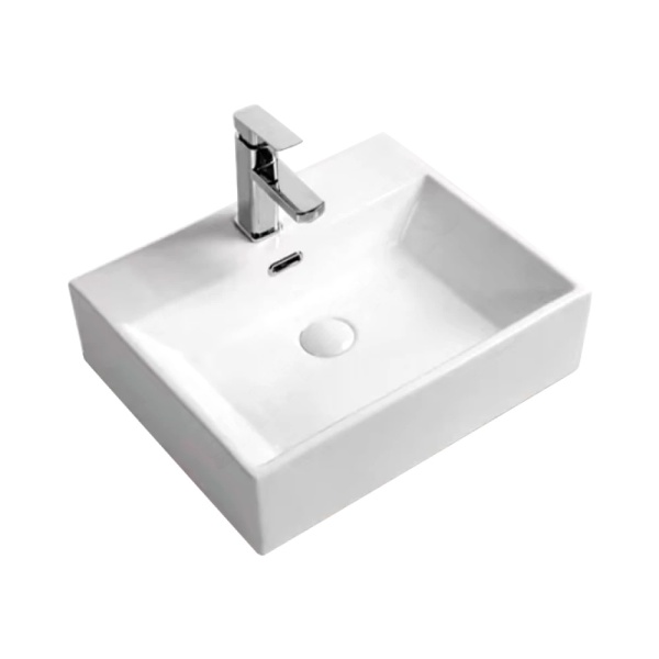 Умывальник Quadra 50 1/вел 1/отв б/к Selena Q01150WG