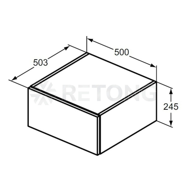 Шкаф ADAPTO 25 бел лак глянец Ideal Standard U8419WG