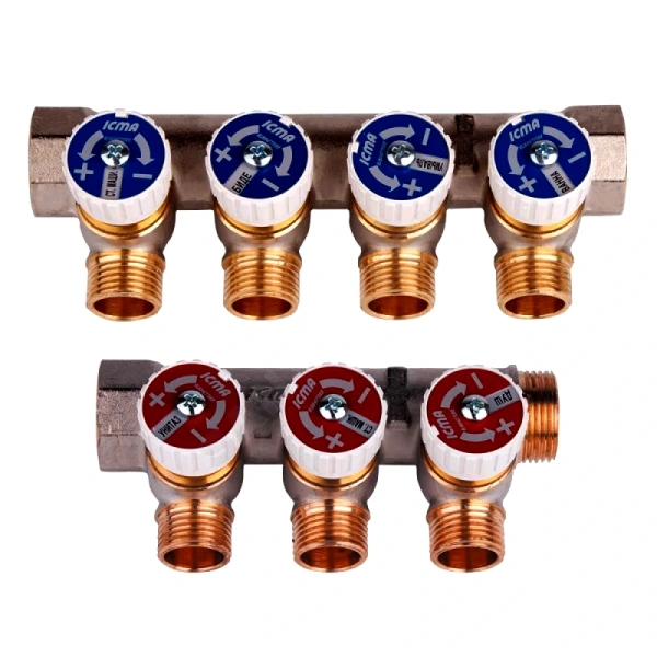 Коллектор лат клап рег 1" м/р 2в 1/2" н/р 50мм Icma 87227PG06