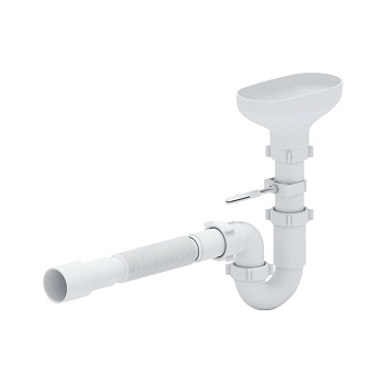 Сифон труб разрыв струи 1 1/2"x40 гофр 40х40/50 вып/воронка АНИ Пласт DR0115