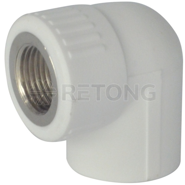 Угольник PP-R бел комб Дн20х3/4"х90гр ВР ZFPCL