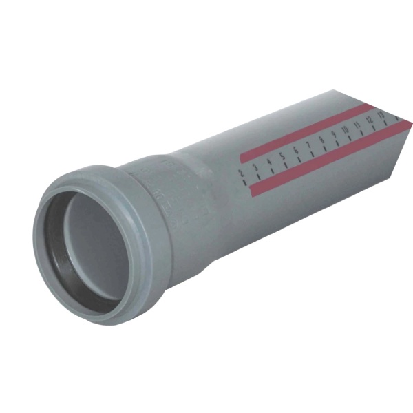 Труба PP-H сер б/н Дн32х1,8 L=1,5м в/к HTEM Ostendorf 110050