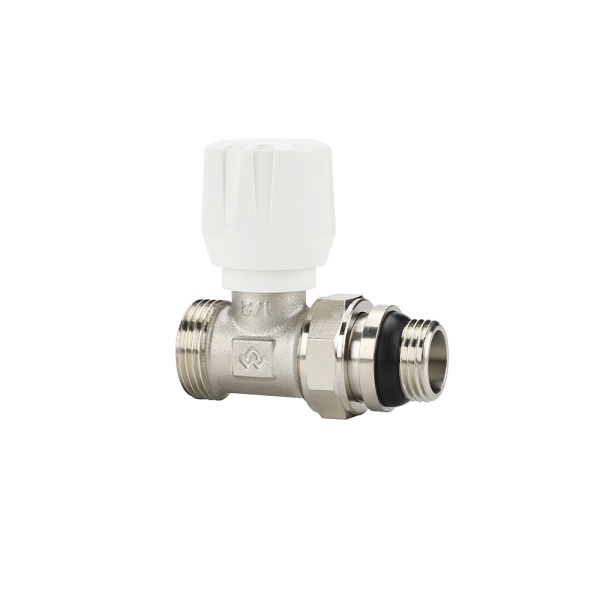 Радиаторный клапан (вентиль) ручной регулировки Varmega VM10112, 1/2" x 3/4"EK НР, прямой, с самоупл