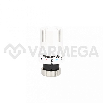 Термостатическая головка (термостат) Varmega, VM11601, серия VM116, M30х1.5, белая, компактная