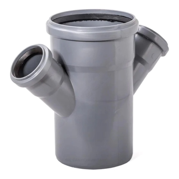 Крестовина PP-H 1-пл сер б/н Дн110х50х50х45гр в/к BASE VALFEX 27111550