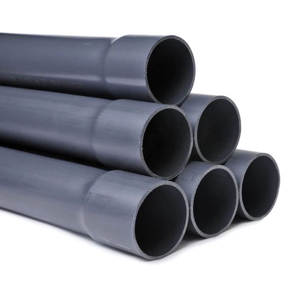 Труба НПВХ 125 нап сер растр Дн110х6,6 Ру16 SDR17 3м п/клей Aquaviva AQV311066R