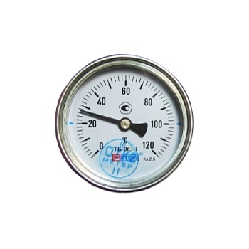 Термометр биметалл ТБ-063-1 200С Дк63 L=60 G1/2" осев Метер