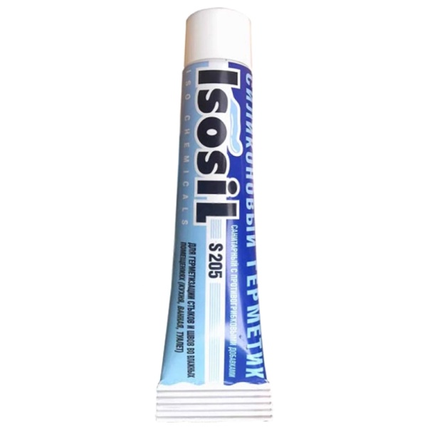 Герметик силикон санитарный 40мл белый S205 Isosil