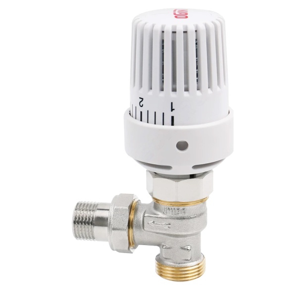 Клапан термостат лат RTL 1/2"x3/4"ЕК р/р Ру10 угл Ogint