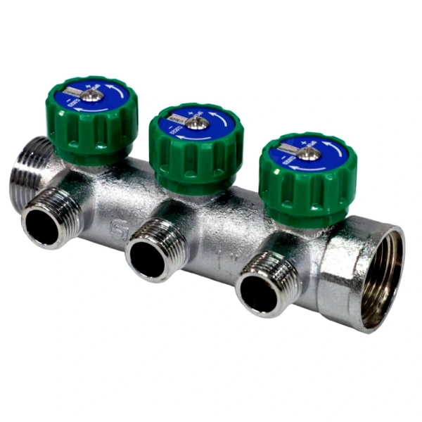 Коллектор лат клап рег 1" м/р 3в 1/2" ПУ н/р 45мм M110 SantechSystems