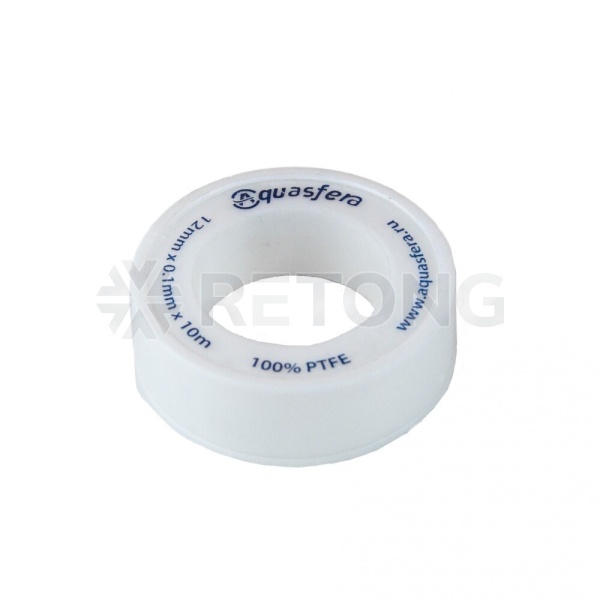 Лента ФУМ PTFE катушка 12ммх0,1ммх10м вода 6020 Aquasfera 6020-02