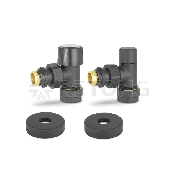Комплект термостатический с запорным клапаном Varmega №1 VMDV10-210415, 1/2" x 3/4"EK ВР-НР, угловой