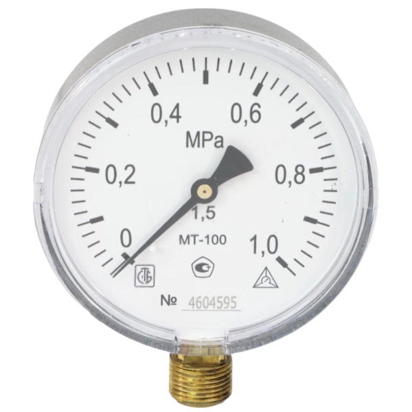 Манометр рад МТ-100 0-2,5МПаДк100 М20х1,5 ст Багория