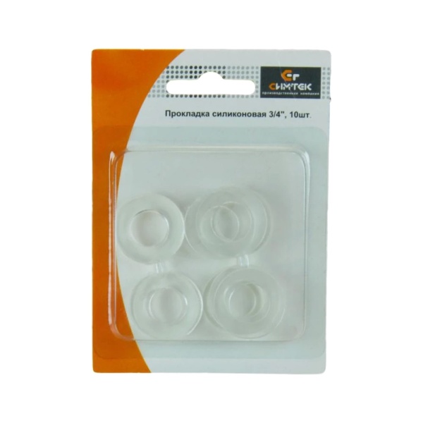 Прокладка силикон ТЭП Ду25 (1") 30х19мм h=2мм 4шт блистер Симтек 10-0020