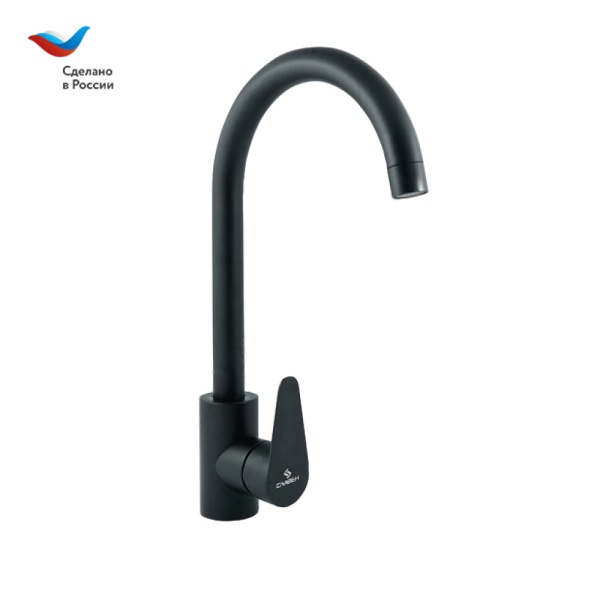 Смес/мойка Ж-Серия однор выс/изл бок/р гайка Сталь Славен СЛ-ОД-Ж27