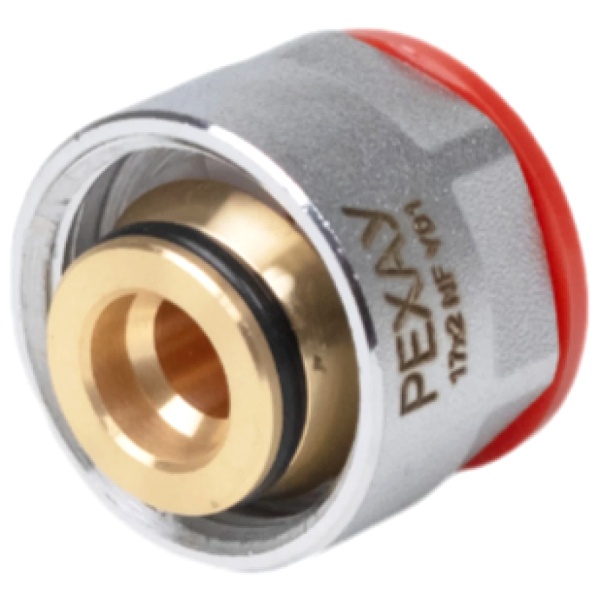 Соединитель PE-X хром обж Дн17х3/4" ЕК ВР THERM S Рехау 12506073002