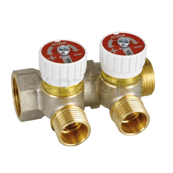 Коллектор лат клап рег 1" м/р 2в 1/2" н/р 50мм Icma 87227PG06