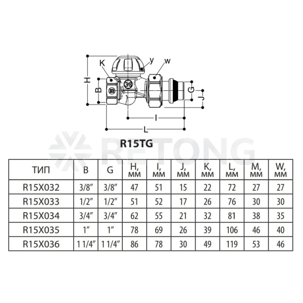 Клапан запорн гп Ду15 Ру16 ВР прям Giacomini R15X033