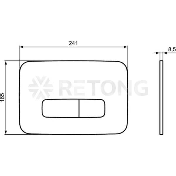 Кнопка д/инст пласт мех хр мат OLEAS M3 Ideal Standard R0123JG