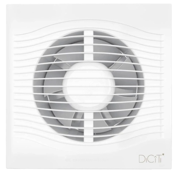 Вентилятор накладной пласт D125 обр клап бел DICITI SLIM 5C