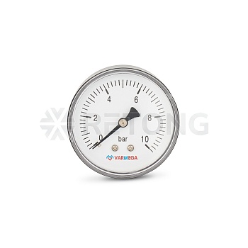Манометр аксиальный Varmega VMMT08-631002, диаметр 63 мм, 10 бар, 1/4"
