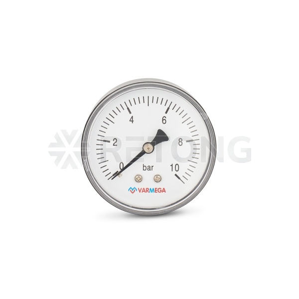 Манометр аксиальный Varmega VMMT08-631002, диаметр 63 мм, 10 бар, 1/4"