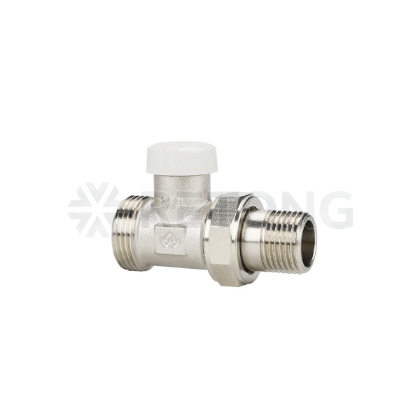 Запорный радиаторный клапан (вентиль) ручной регулировки Varmega VM10302, 1/2" x 3/4"EK НР, прямой