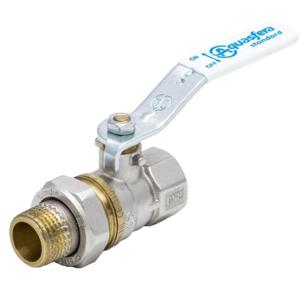 Кран шар лат 1106 Standard нк Ду20 Ру40 м/амер полн рыч Aquasfera 1106-02 .