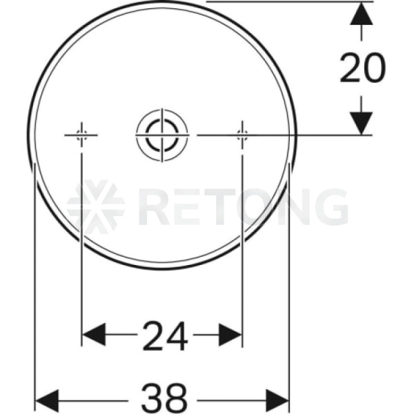 Умывальник меб VariForm 40 б/отв в/к Geberit 500.768.01.2