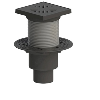 Трап рег верт/вып гидр/затв Дн50/75/110 чуг/реш 150х150 Татполимер ТП-310PG