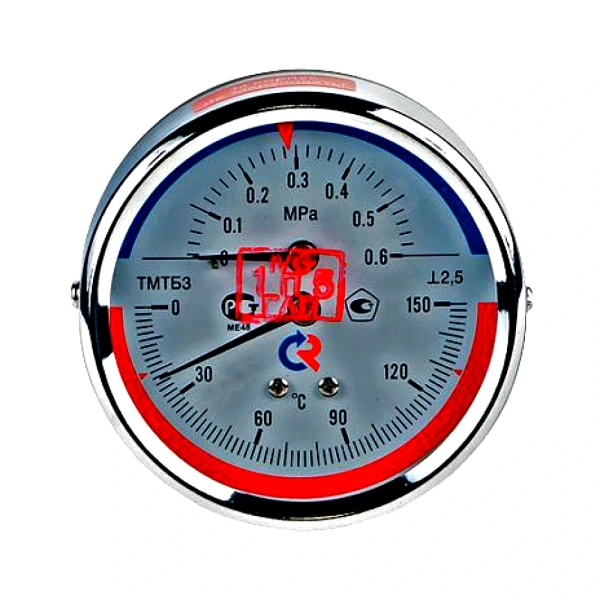 Термоманометр осев ТМТБ-31Т.1 150С 0-0,6МПа Дк80 G1/2" L=46мм Росма 00000002295