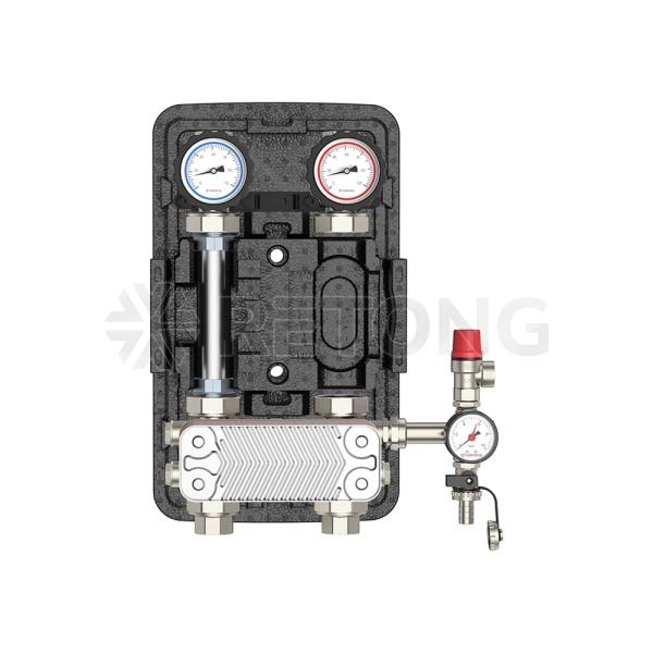 Насосная группа Varmega V-Flow DN25,  с теплообменником 30 пластин, нержавеющая сталь, без насоса